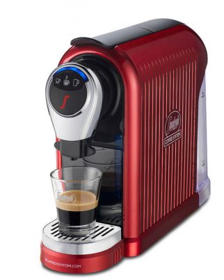 מכונת קפה espresso1plus בצבע אדום מטאלי